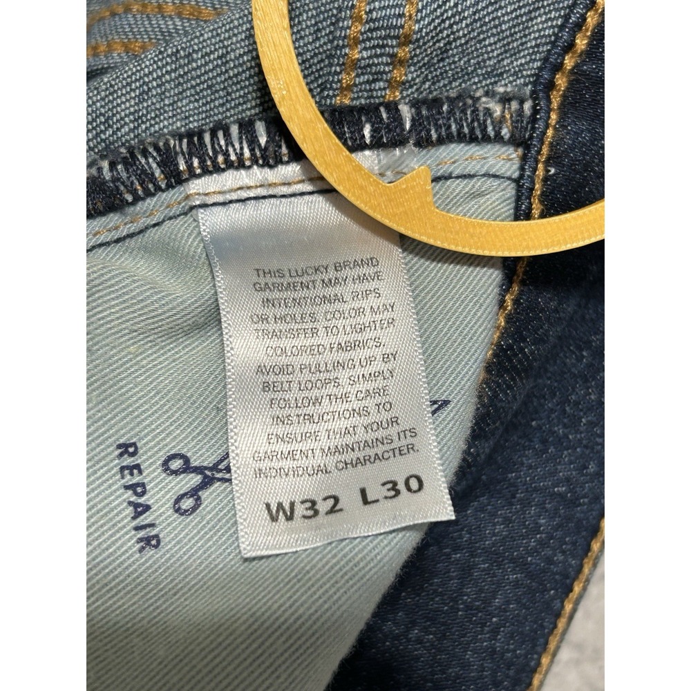 Lucky Brand 110 Slim Jeans Mens 32x29 Blue Medium Wash Excellent Stretch Denim - Picture 11 of 16